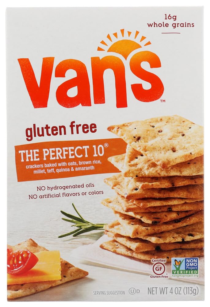 Vans Natural Foods The Perfect 10 Gluten Free Crackers, 4 Ounce -- 6 per case6