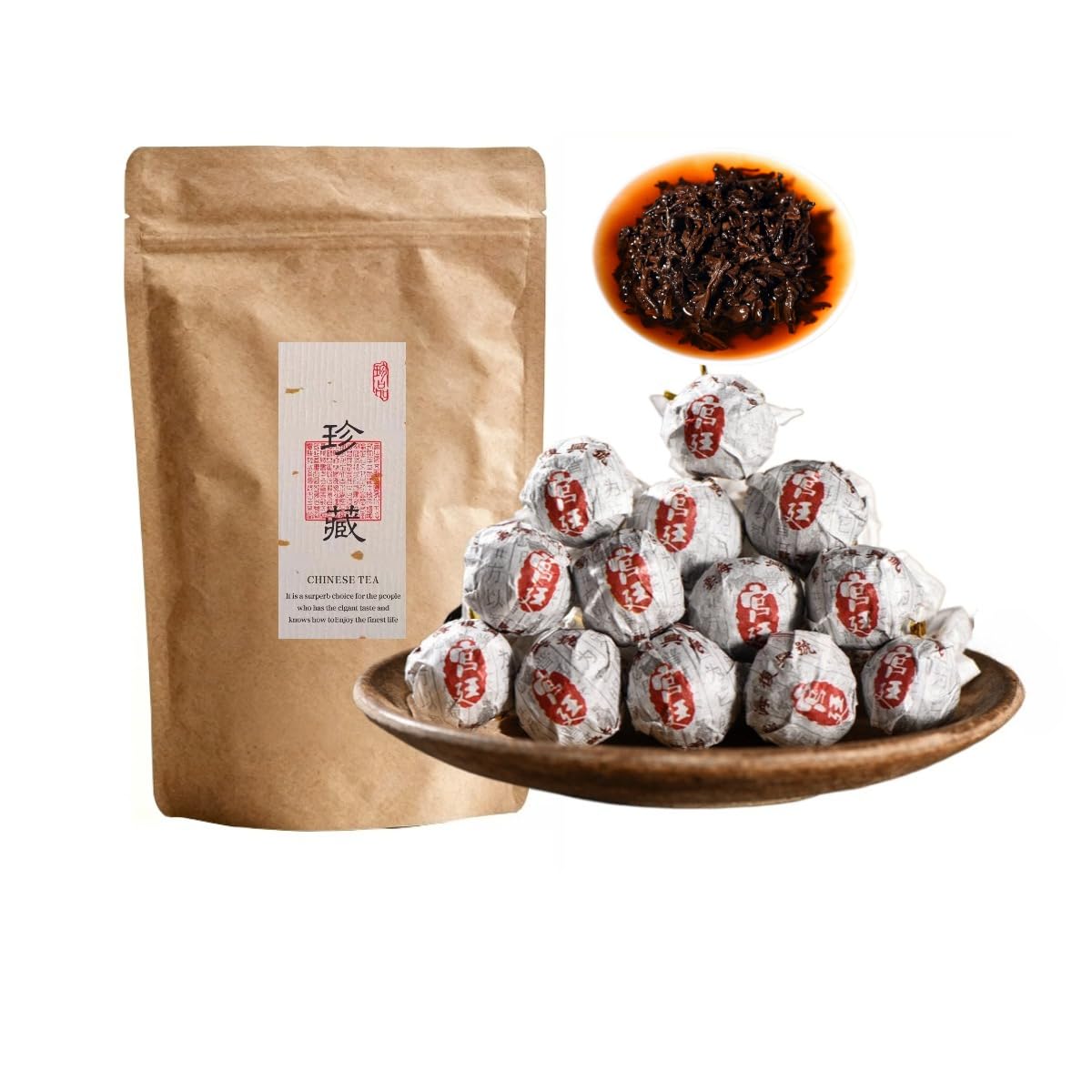 Tè Pu'er Maturo Grado Imperiale Mini Tuocha | Incartato Singolarmente (500g/17.64oz)