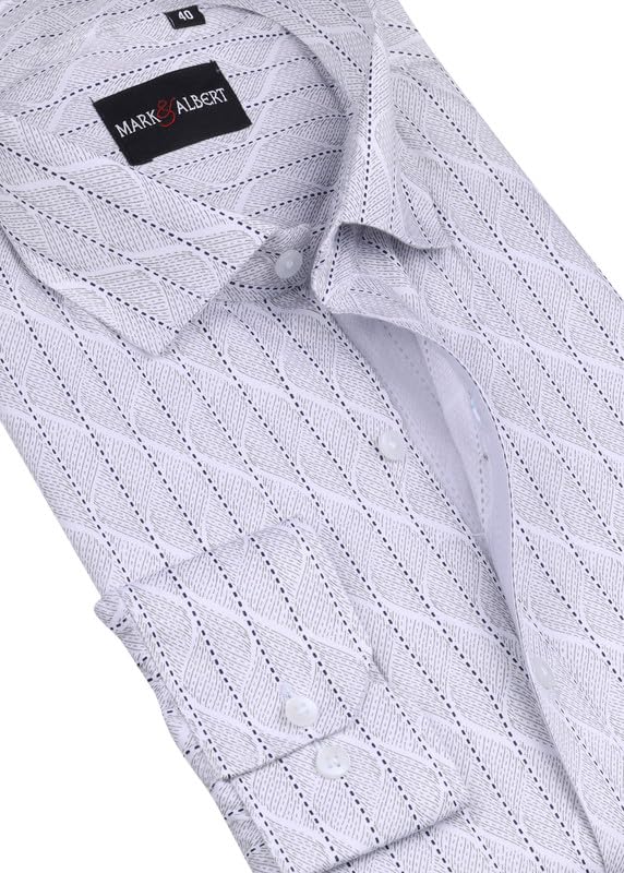 Image of MARK & ALBERT Mens Full Sleeves Checkered Shirt Regular Fit