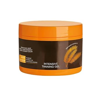 Luxury Intensive Tanning Gel, Natural Tanning Accelerator Cream Gel with Carrot & Coconut Oil for Face & Body