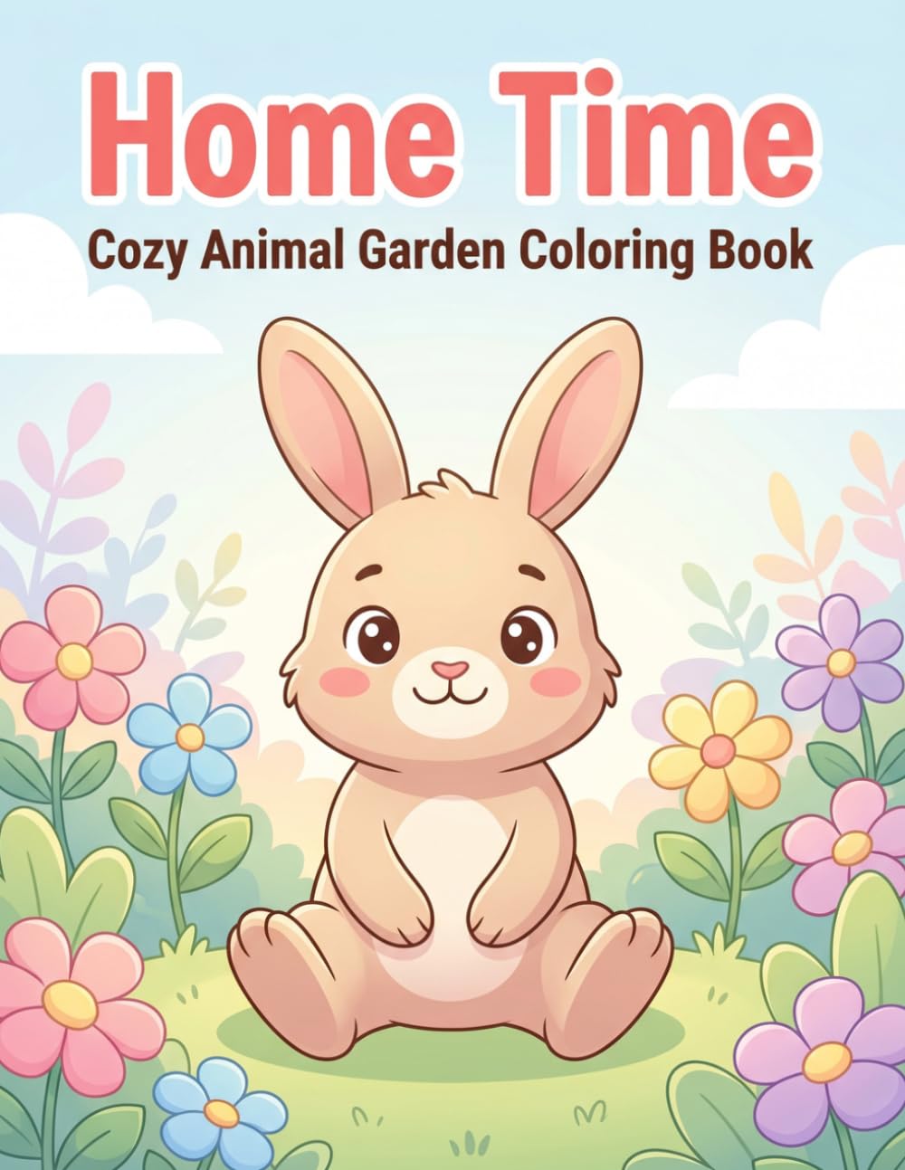 Home Time: Cozy Animal Garden Coloring Book