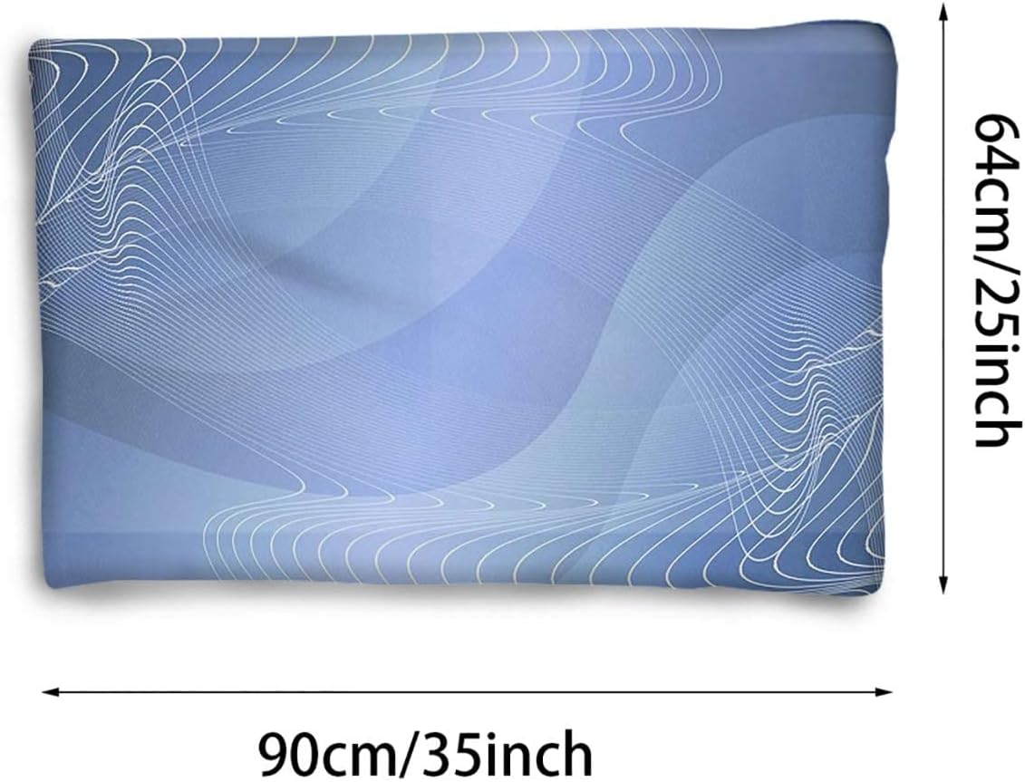 review Blue Violet Ultra Soft Dog Cat Bed Mat Nebula spired Curved Thin Stripes with Thermal Warming Body Heat Reflecting Core Pad,Washable Abstract 25