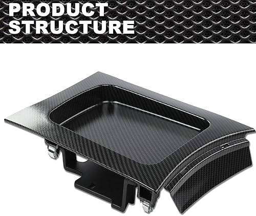 Miniatura 8 de Bisel de la bandeja de la consola de cambios, color negro, compatible con Dodge Charger 2011-2017