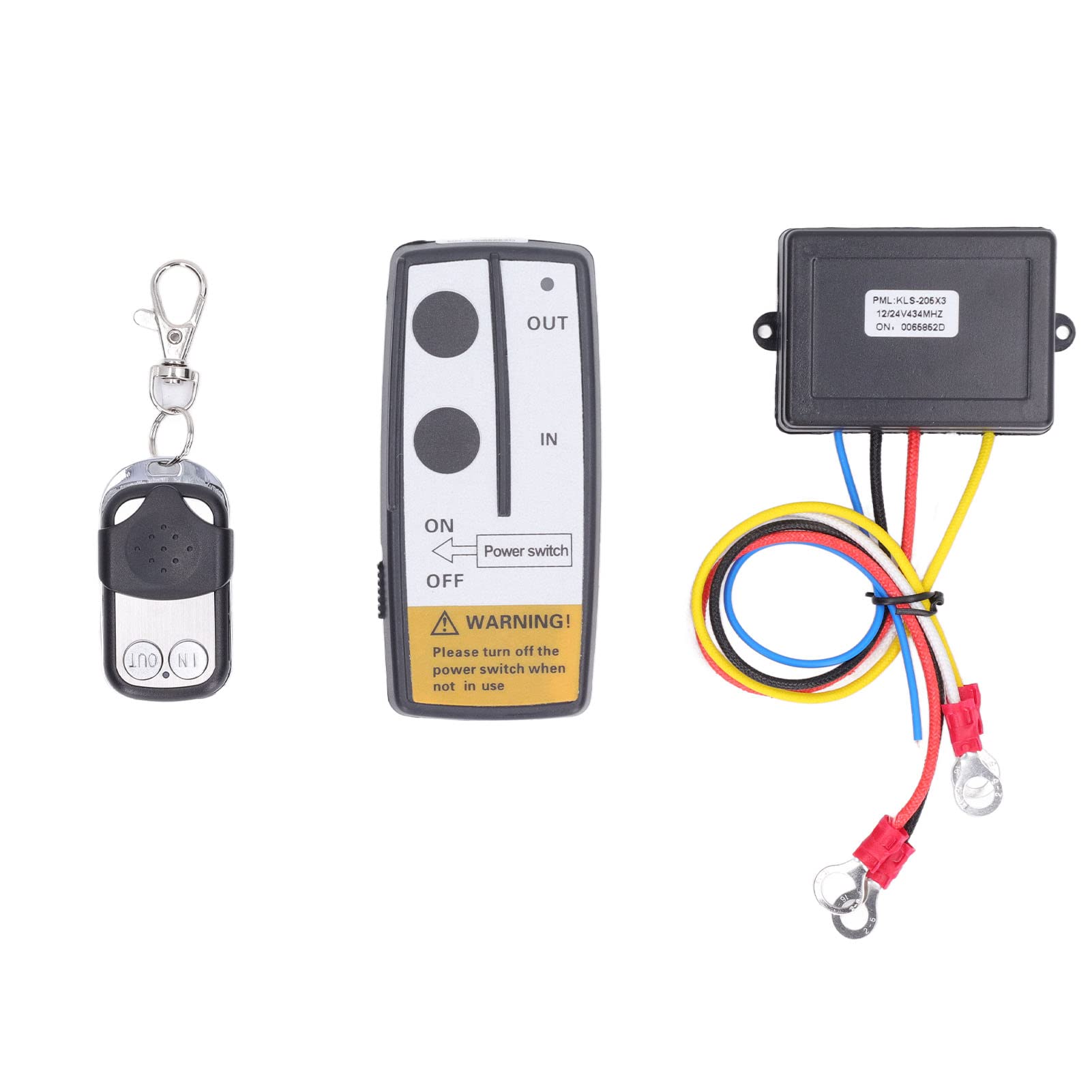 Télécommande Universelle Sans Fil Pour Treuil 3 Récepteurs Et 3 Clés à Distance Ensemble De 3 Pièces Adapté à Divers Systèmes De Télécommande De Treuil électrique