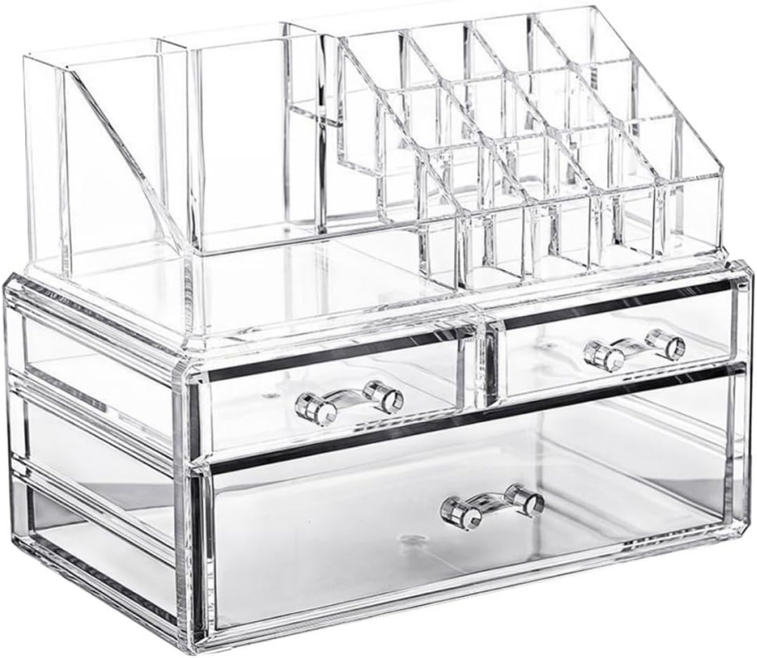 Ciieeo Acrylic Makeup Storage Box for Cosmetic Organization with Drawers