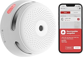 X-Sense Smoke Detector WiFi, Complies with EN14604 Standard, Smart Smoke Detector with Replaceable Battery, Notifications …
