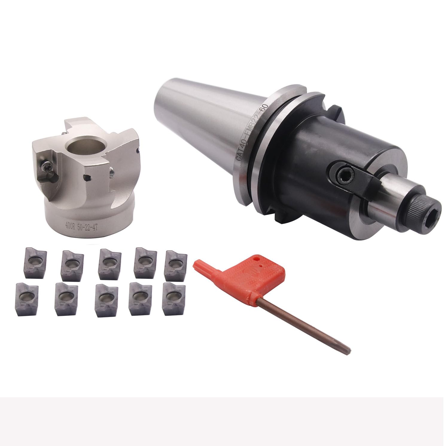3" 90-Degree Indexable Face Mill For Sandvik R390 Inserts | CAT40 Arbor, 506-SDVK