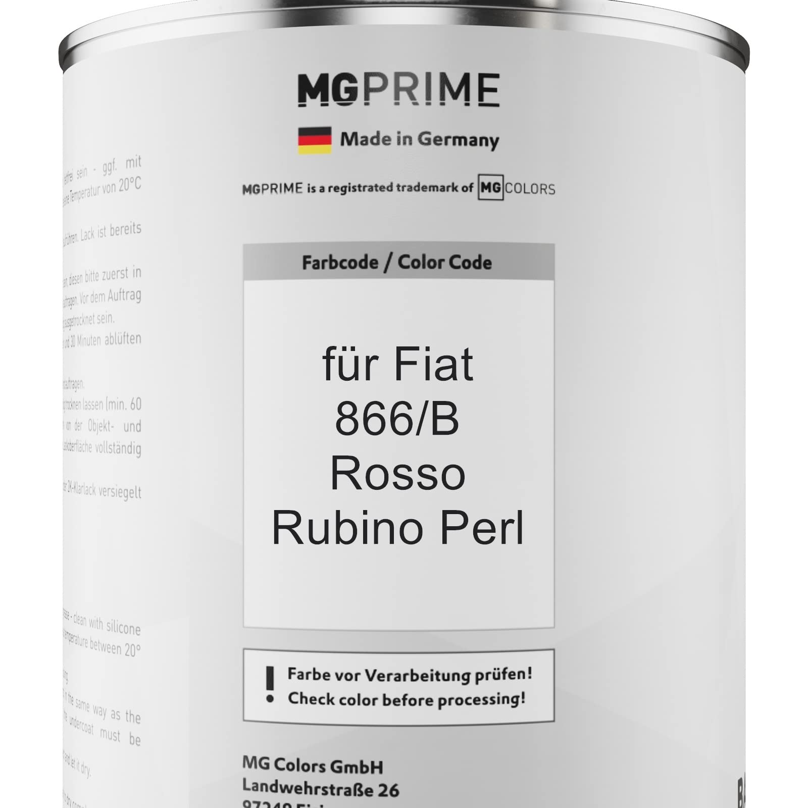 TRISTARcolor Peinture Voiture Kit Bombes De Peinture 2K Pour VW/Volkswagen LG3E Flashrot/Flash Red Peinture De Fond Peinture De Base Vernis Clair 2