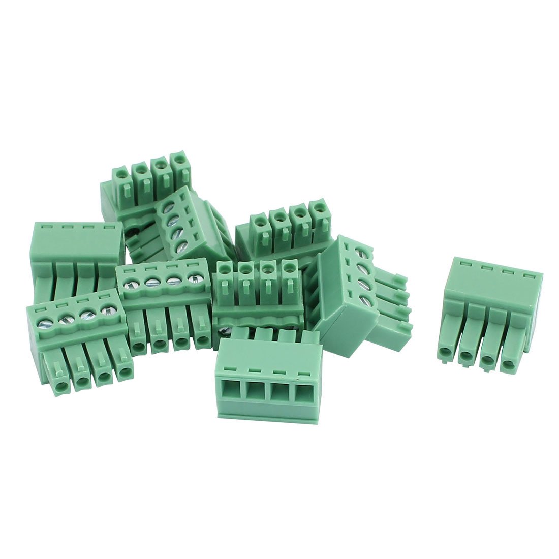 Sourcingmap 10Pcs 300V KF2EDGK 3.5mm Pitch 4-Pin PCB Screw Terminal Block Connector