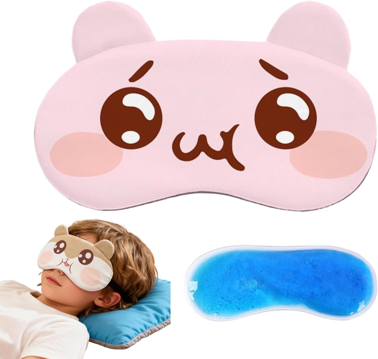 Maschera Per Gli Occhi Per Bambini Per Dormire – Morbide Maschere Per Gli Occhi Cartoon Oscuranti Per La Notte Con Cinturino Regolabile – Paracoste Con Stampa Cartone Animato, Per Casa Viaggio