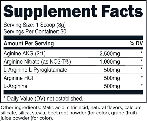 Miniatura 6 de Primaforce Polvo complejo de L-arginina (30 porciones por botella  Mango de melocotón) Potente suplemento de construcción de proteínas para obtener