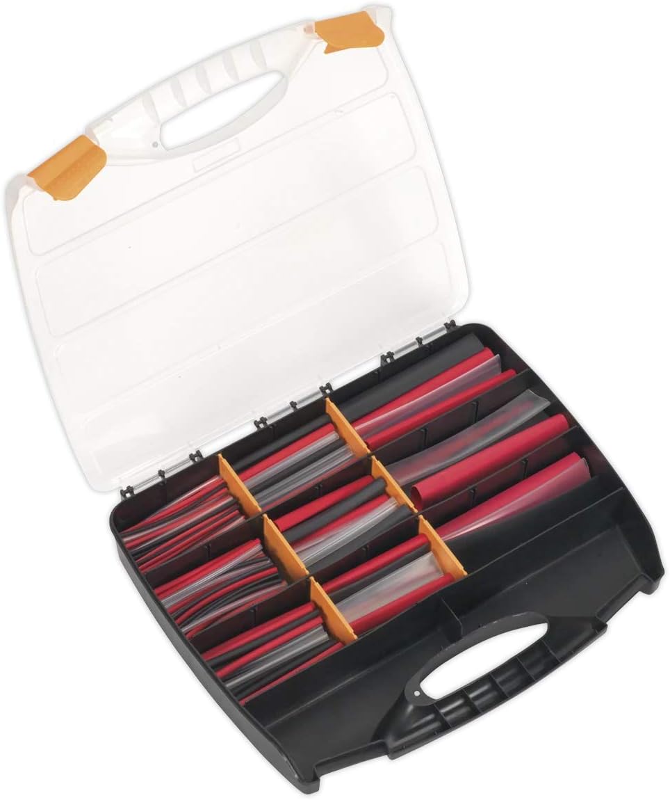 Sealey HSTAL261MC 261pc 100 & 150mm Adhesive Lined Heat Shrink Tubing Assortment Mixed Colours