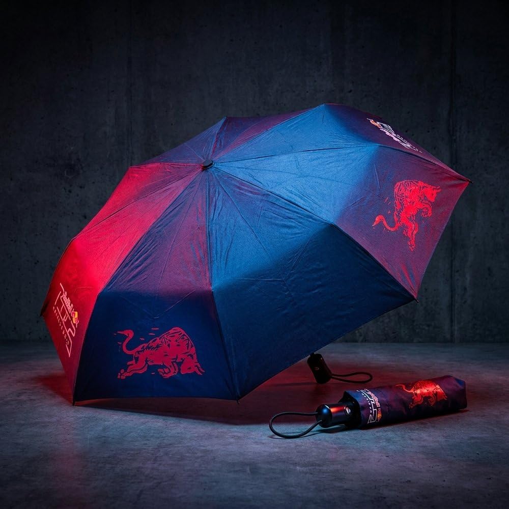 Parapluie Red Bull Sparks Red Bull Ring U 13 OS 22 | Parapluie compact unisexe | Structure résistante au vent et design sportif officiel