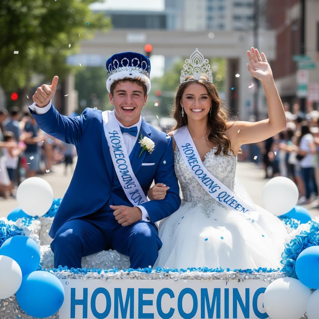 Anderson's Amelia Royalty Set, Velvet Crown & Tiara for Prom, Homecoming, Pageants, and Special Events