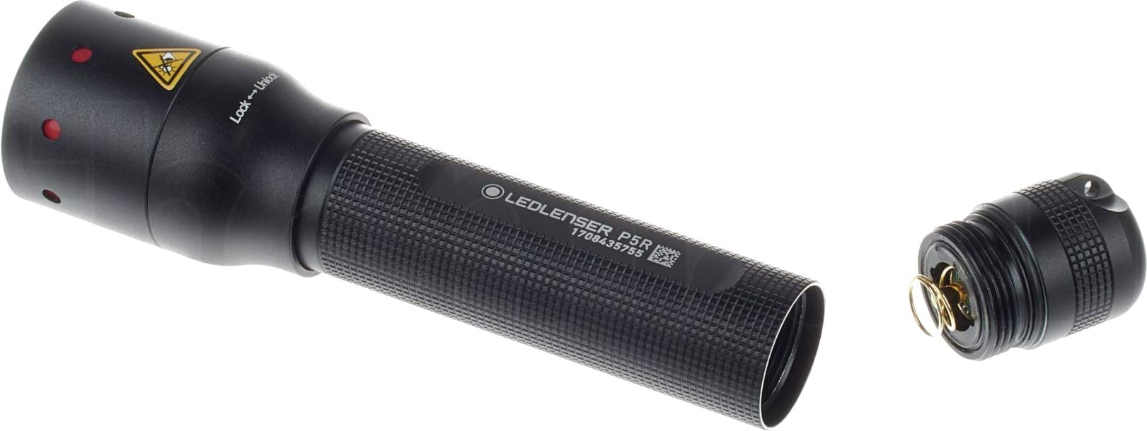 LED Lenser P5R Kleine LED-Taschenlampe, Schwarz, Aluminium, IPX4, 1 x LED-Lampe