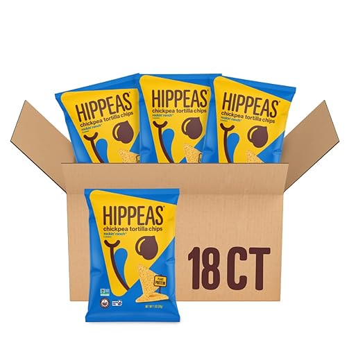 Miniatura 1 de HIPPEAS Chips de tortilla  Rockin Ranch  1 onza 18 unidades  Snacks veganos sin gluten crujientes y de proteínas