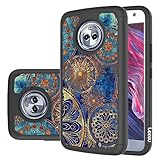 Moto X4 Case, LEEGU [Shock Absorption] Dual Layer Heavy Duty Protective Silicone Plastic Cover Rugged Case for Motorola Moto X (4th Generation) 2017 - Gear Wheel
