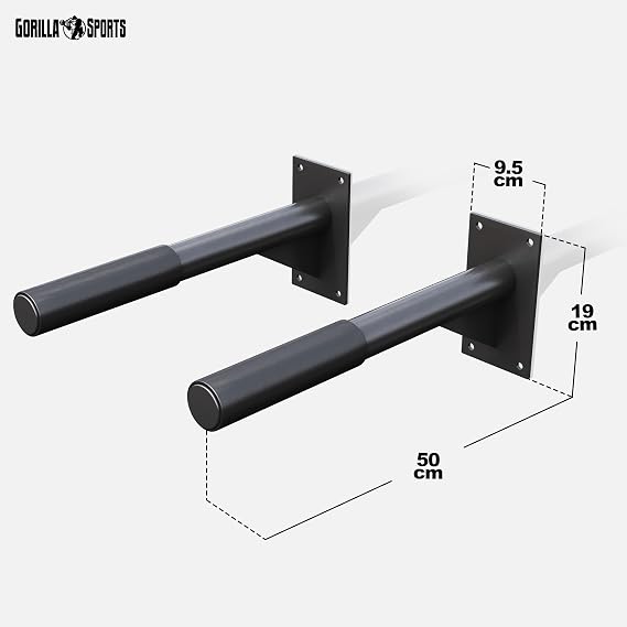 Gorilla Sports Wall Mounted Dip Bars