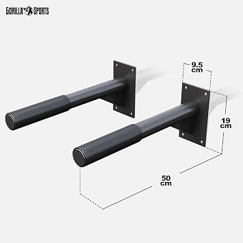 Gorilla Sports Wall Mounted Dip Bars