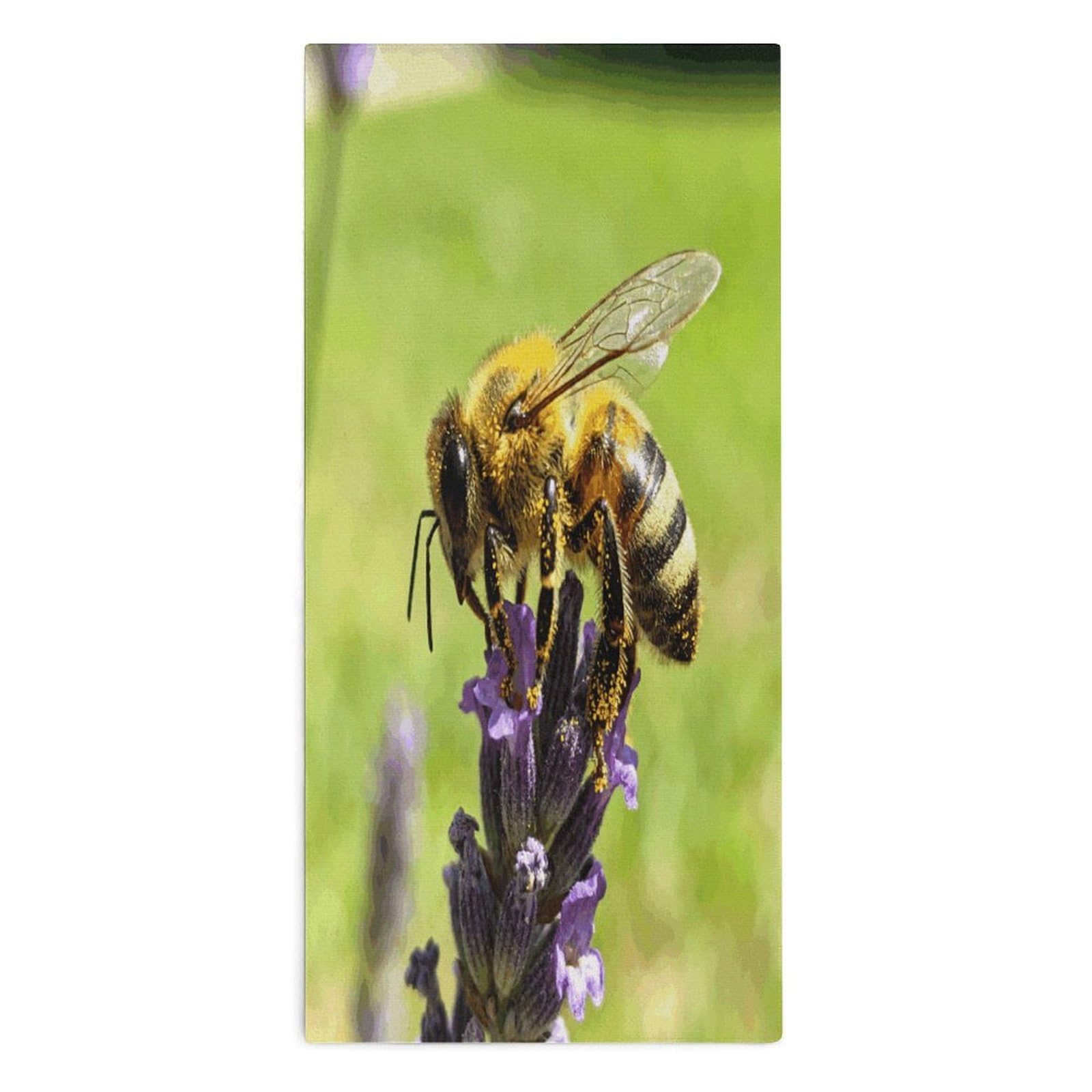 VstaDank Bees Towel Quick Dry Absorbent Towels for Beach Thin Soft Lightweight Travel Bath Towel Sand Free Super Microfiber Face Towels for Sport Bath Adults