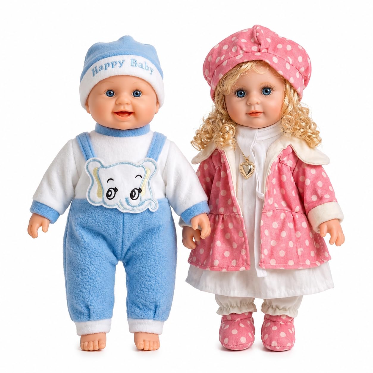 Realistic Baby Doll Combo Set for Kids (Boy & Girl) | Soft Body Plush Dolls with Cute Dresses | Pretend Play Toy for Girls & Boys | Birthday Gift for Kids 3+ Years (Color & Dress May Vary)-image-24