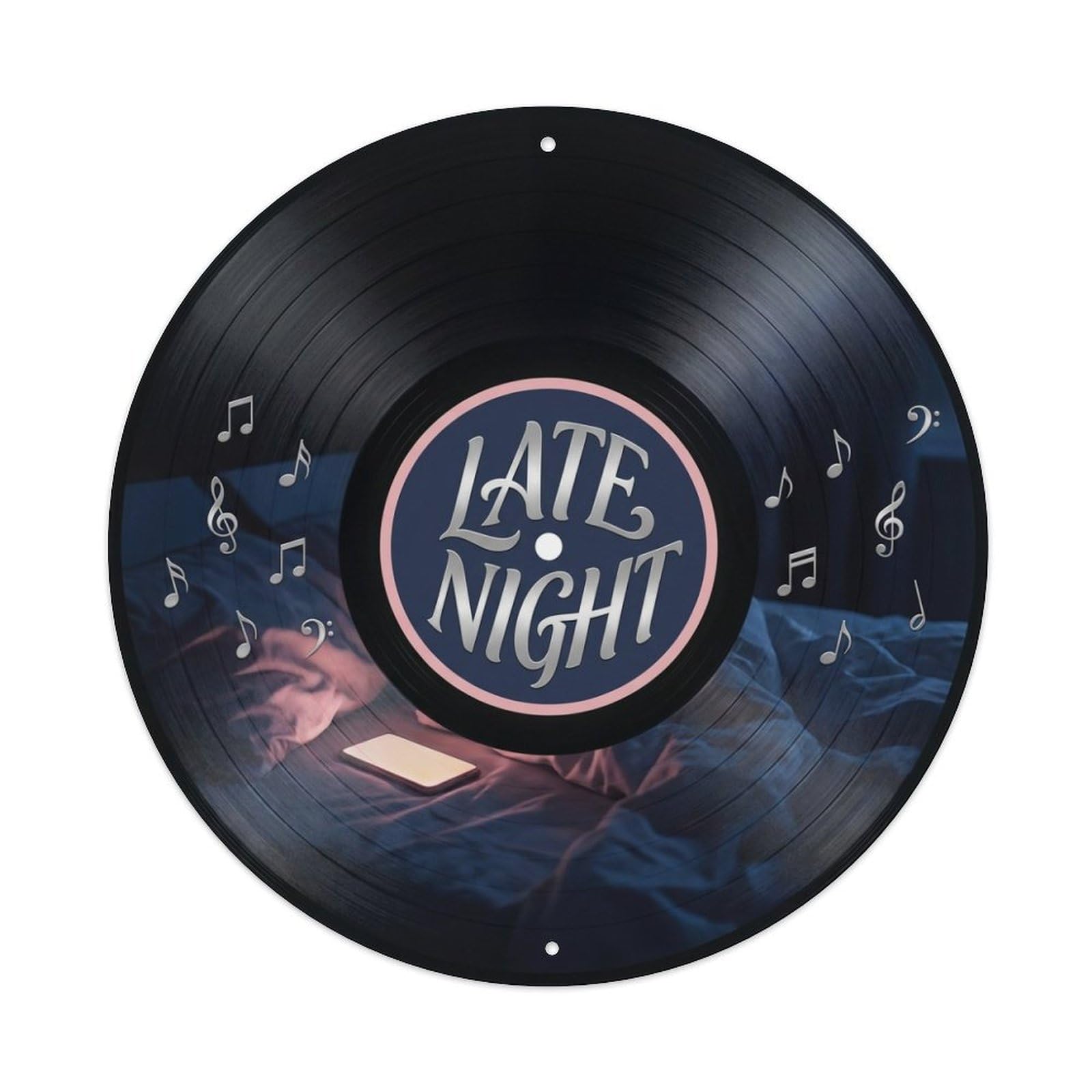 Rhythm Blues Late Night Record Cover Style Metal Tin Sign