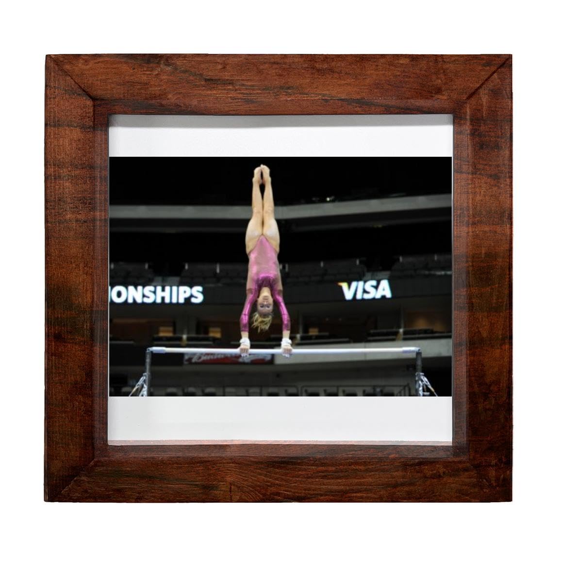 Nastia Liukin - 6X6 Full Color Photo Sign With Real Wood Frame SOG #G294552