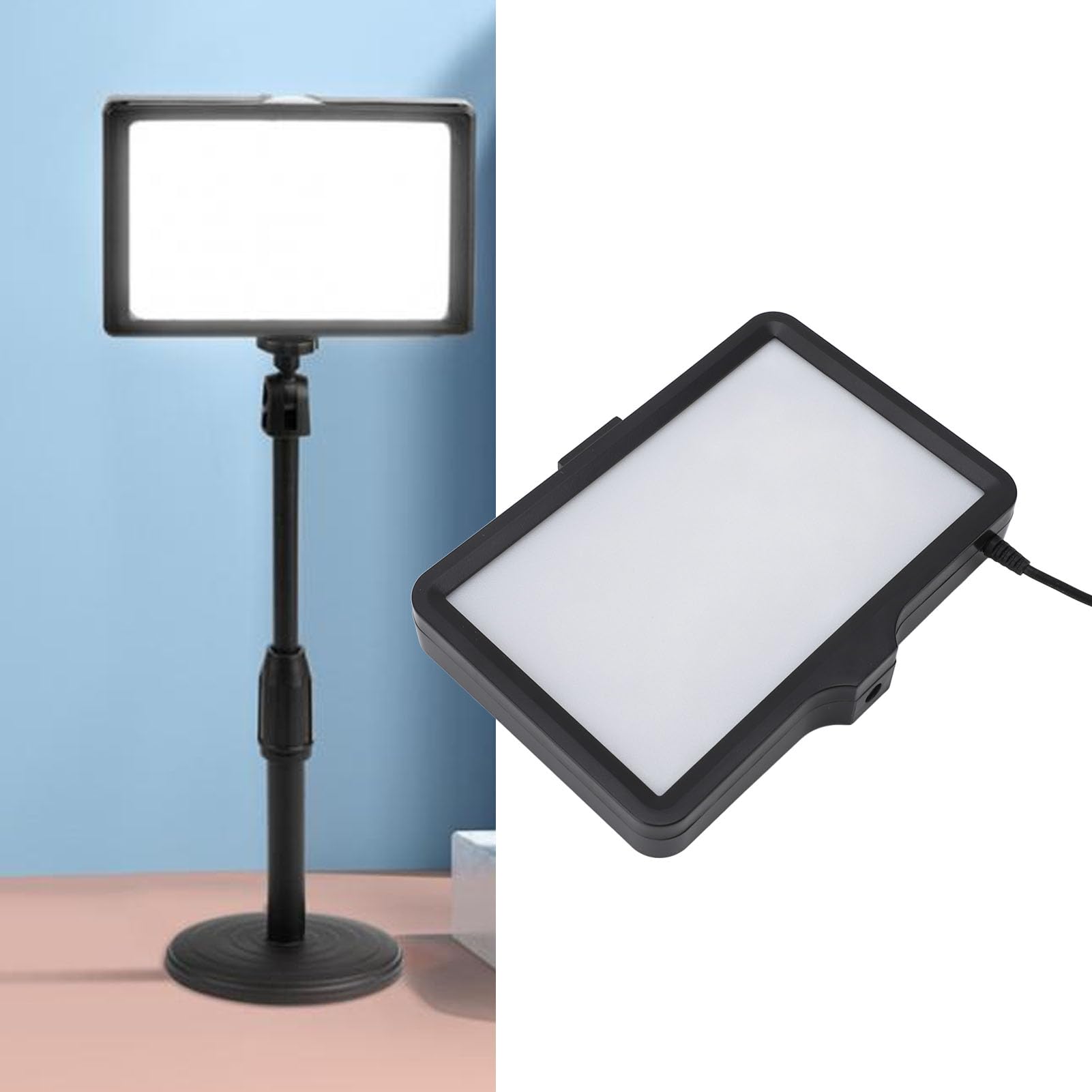 LED Kamera Videoleuchte, Tragbare RGB Fotografie Beleuchtung, Stromversorgung über USB mit 3 Farbfiltern, Dimmbare LED Flächenleuchte für DSLR Kamera Selfie Vlogging