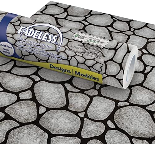 Fadeless Bulletin Board Paper, Fade-Resistant Paper for Classroom Decor, 48” x 50’, Rock Wall, 1 Roll