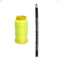 Linha epilação egipicia 100% poliamida Verde Neon + Lapis Dermatografico Preto Design Sobrancelha Micropigmentação