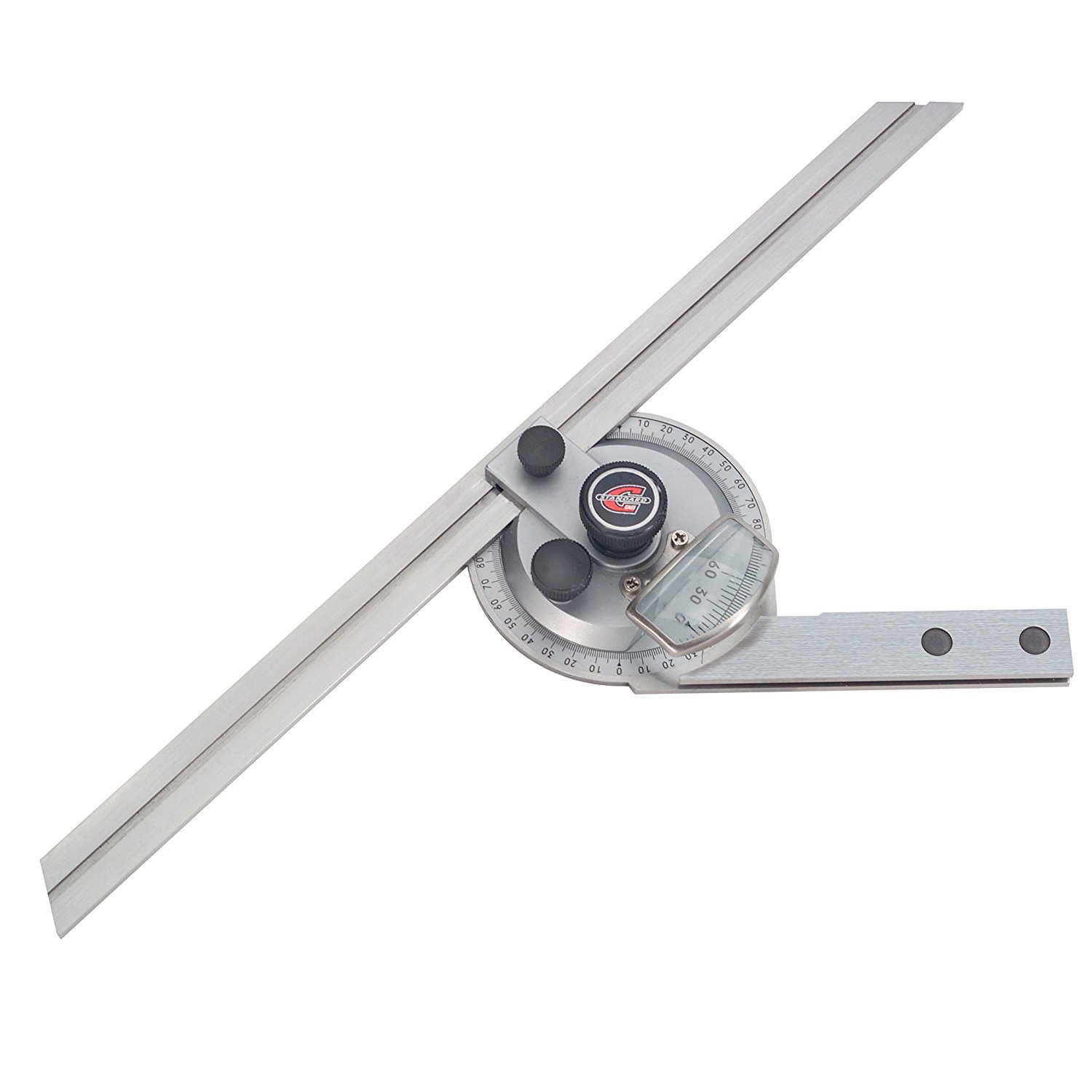 Buy Standard Gage 00634001 Universal Vernier Bevel Protractor, Stainless Steel, 12 Scale Length