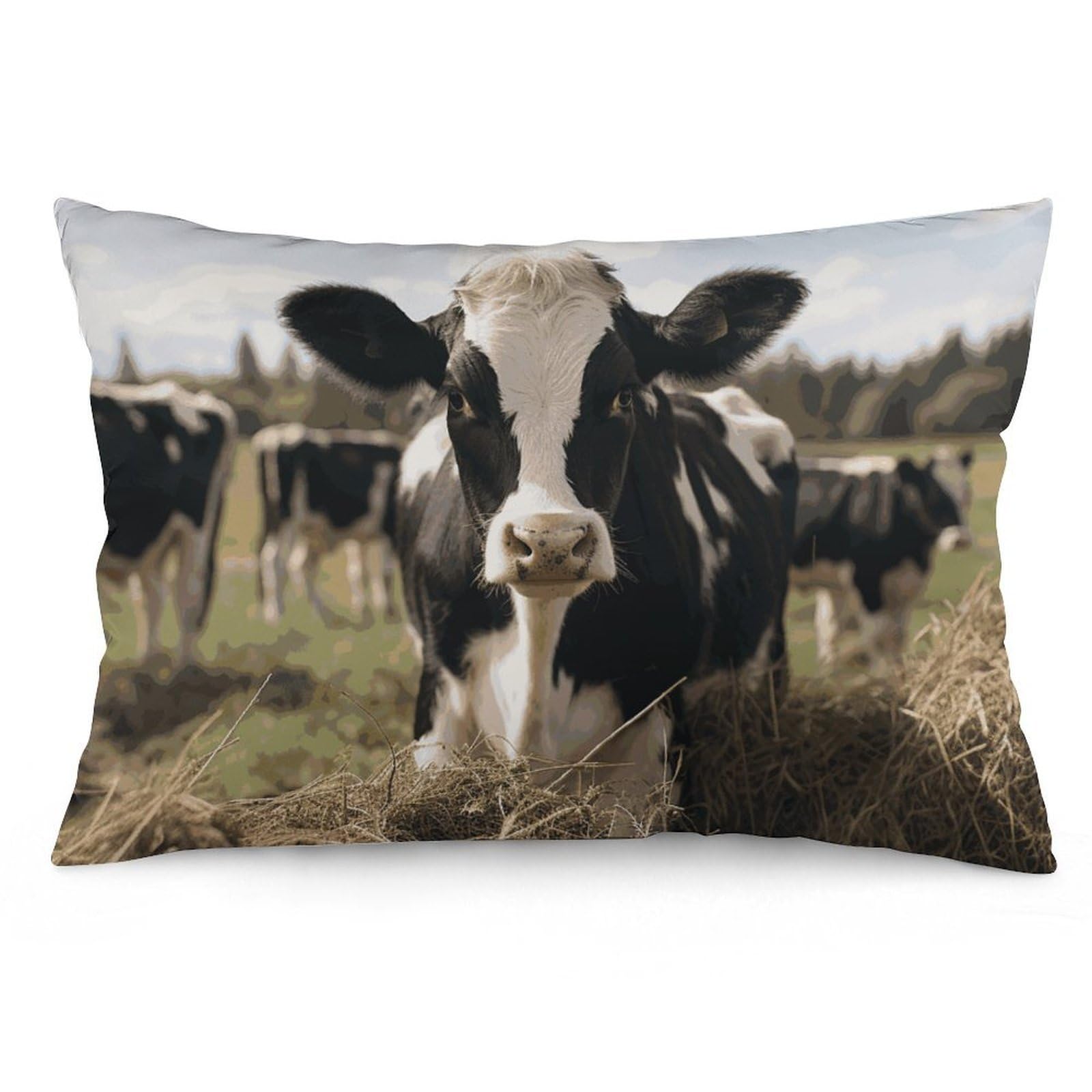 NTVOWPZO 2 Pack Decoration Throw Pillow Covers 20"x30" Pillowcases Covers Cute Cows Pillowcases Modern Farmhouse Home Decor Sofa Cushions Covers for Couch Bed Living Room