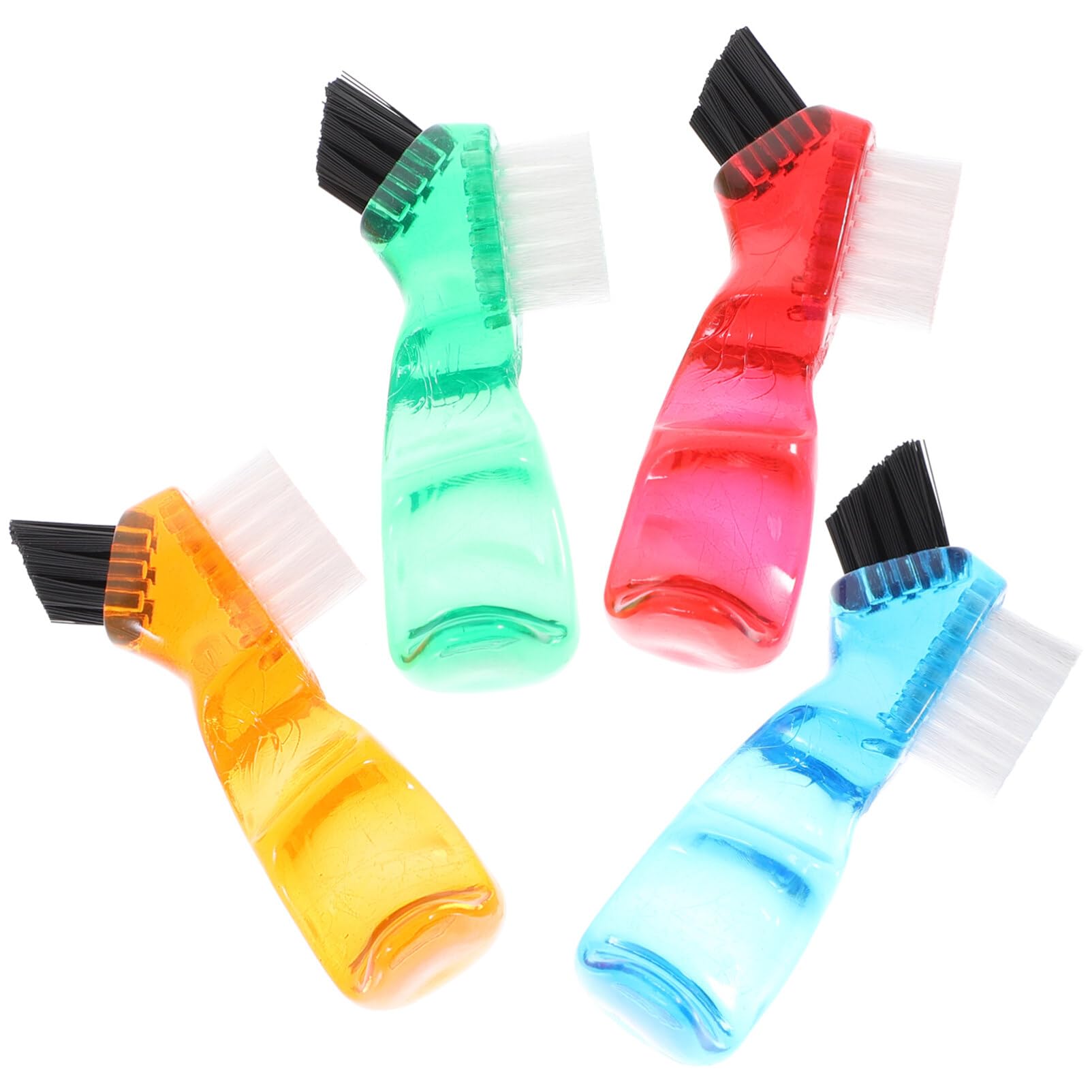 Healifty 4 Pcs Double-Head Denture Toothbrush Set Small Compact Soft Bristle Brush for Denture Cleaning Portable Oral Care at Home 2.95X1.37X0.98 Inch-image-45