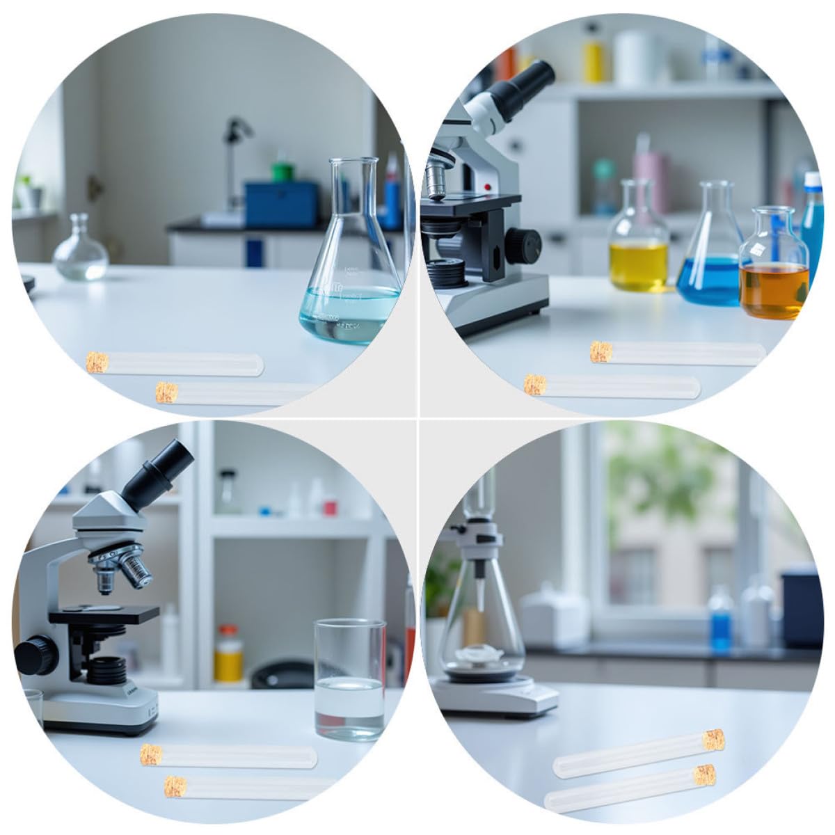 MAGICLULU 5 Sätze Reagenzglas Versandhülsen Mit Kappen Wissenschaft Geformt Chemie Experimente Bissn Behälter Links Zentrifugenfläschchen Zubehör Für Laborreagenzgläser Hölzern 10 Stück * 5