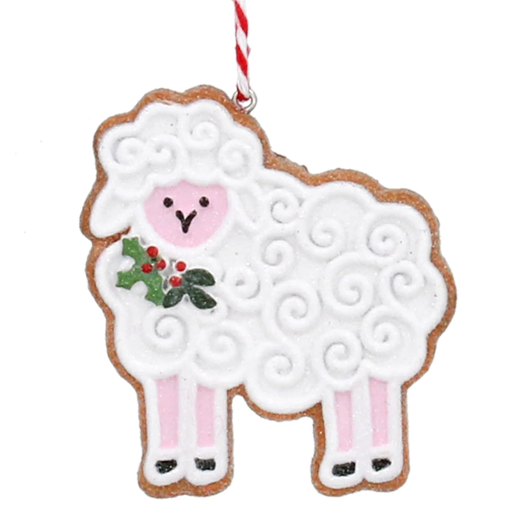 Gisela Graham Gingerbread Sheep Tree Hanging Decoration