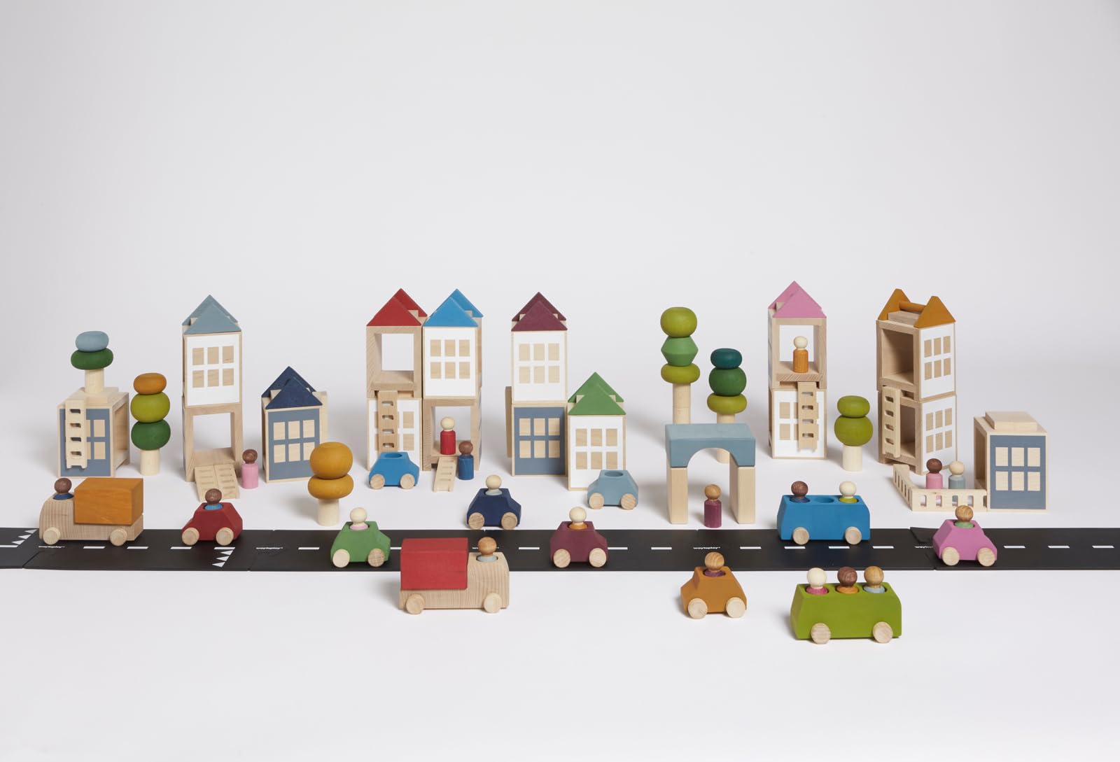 Amazon | lubulona ルブロナ 積み木 トンネルブロック 道路 線路