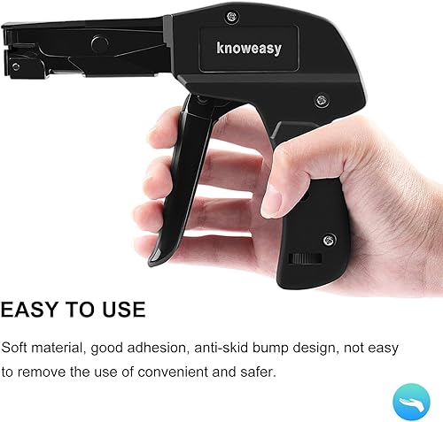 Miniatura 5 de Knoweasy Pistola para Bridas de Cable y Brida de Cable - Herramienta de Sujeción y Corte al Ras con Mango de Acero, Herramienta para Bridas de Cable