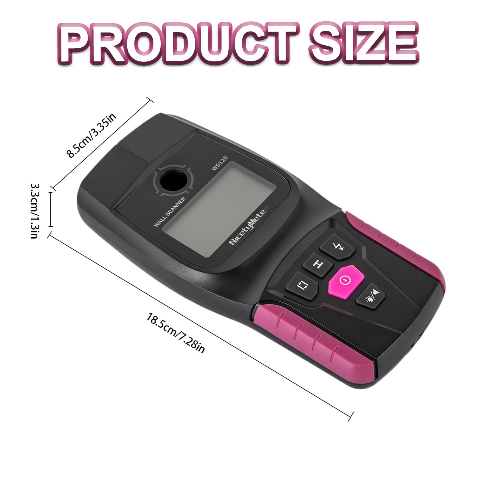 Detector De Pared Digital Portátil Profesional Multifunción, Buscador De Vigas, Escáner De Pared. Localiza con Precisión Metal Bajo La Pared, Detecta Cables Eléctricos, Tuberías De PVC Y Agua