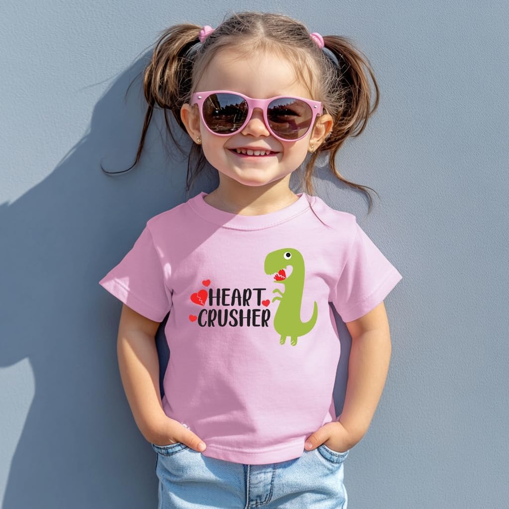 Toddler Boys Valentine Shirt for Girls Kids, Love T-Rex Dinosaur Alphabet ABC I Love You Heart T Shirt Cotton Blend,4-7T - Image 2
