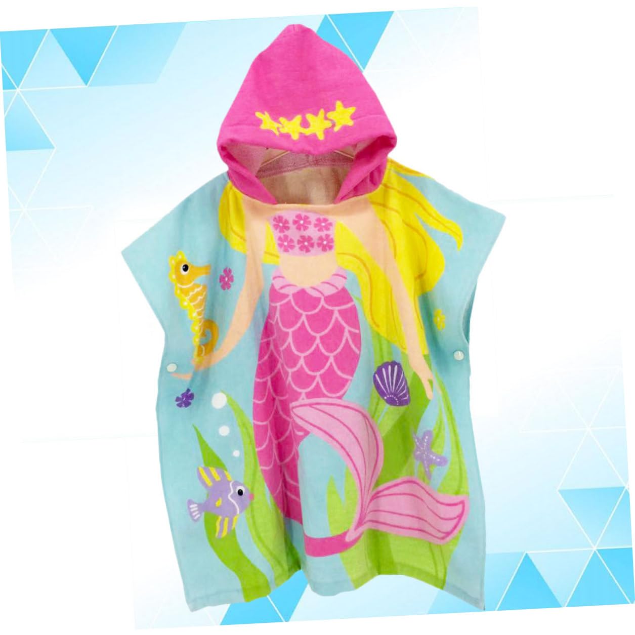 Gatuida Junge Mädchen Baumwoll Strandtuch mit Kapuze und Cartoon Motiv Tragbares Badetuch für Jungen und Mädchen Leicht und Hautfreundlich