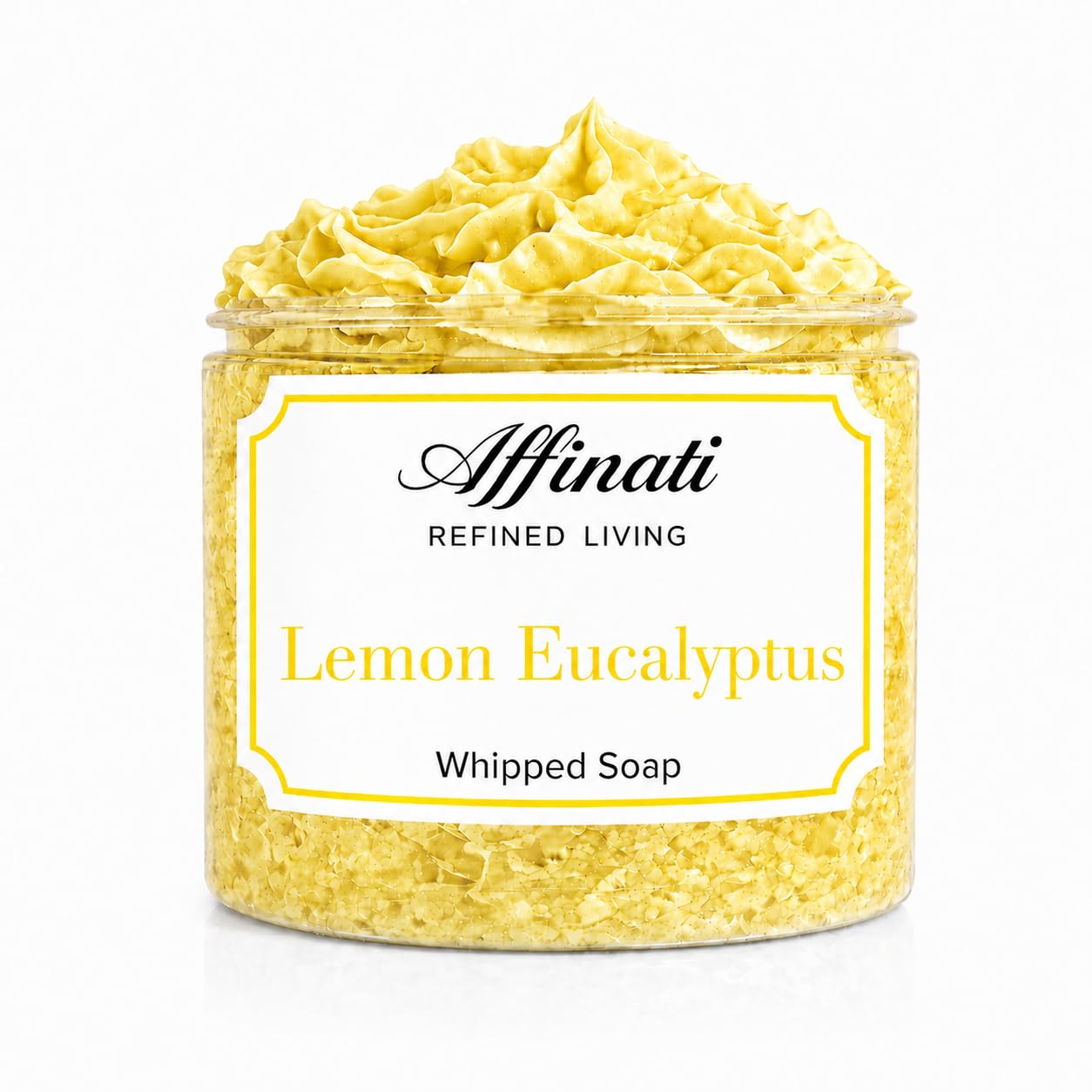 Affinati Lemon Eucalyptus Whipped Soap – 20 oz Luxury Whipped Soap, Rich Creamy Lather, Long-Lasting Fragrance for Hands & Body