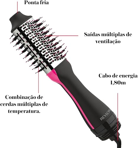 Miniatura 6 de REVLON Secador de pelo de un solo paso y cepillo de aire caliente voluminizador Titanium Max Edition