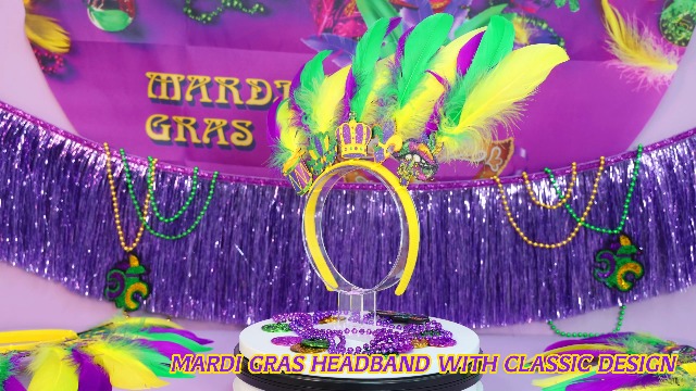 Amazon.com: Mega-L Headband for Mardi Gras Festival, Purple  display picture 1