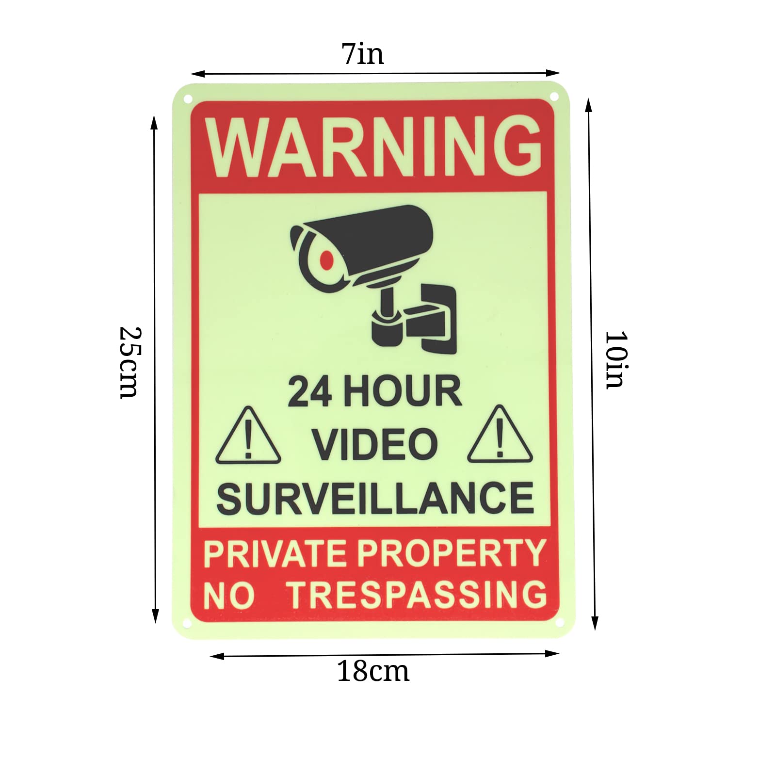 Schild „Private Property“ 25,4x35,6 Cm – Aluminium, Wetterfest, Mit Bohrungen, Für Zaun, Auffahrt, Videoüberwachung