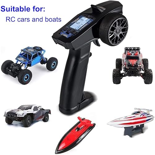 Miniatura 6 de Turbo Racing P32 91803G-C 2.4G 4CH RC Remote and Receiver Controller LCD Display with Waterproof Radio Transmitter for RC Car Boat (91803-C)