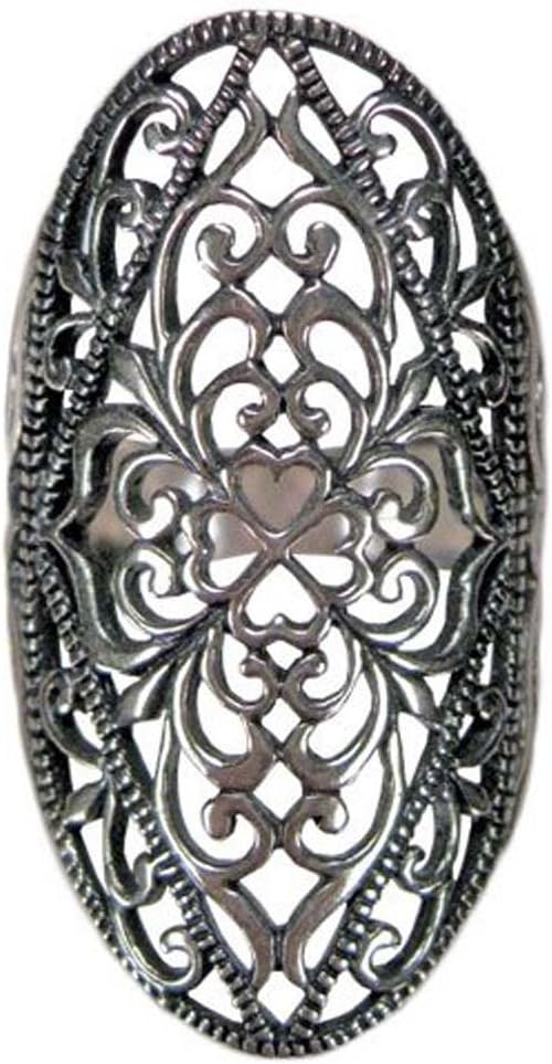 Vintage Thai Design Ring 925 Sterling Silver (N)