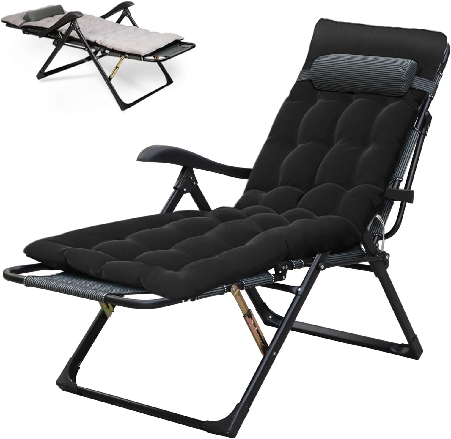 DQCHAIR Bain de Soleil Pliage Zéro Gravité Chaises Recliner pour Beach
