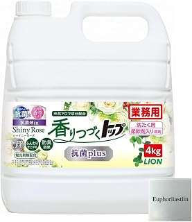 [商用 大容量] 带香味的顶部 抗菌 plus 4千克 洗衣液 替换装 液体 洗涤剂 玫瑰与花香 闪耀玫瑰