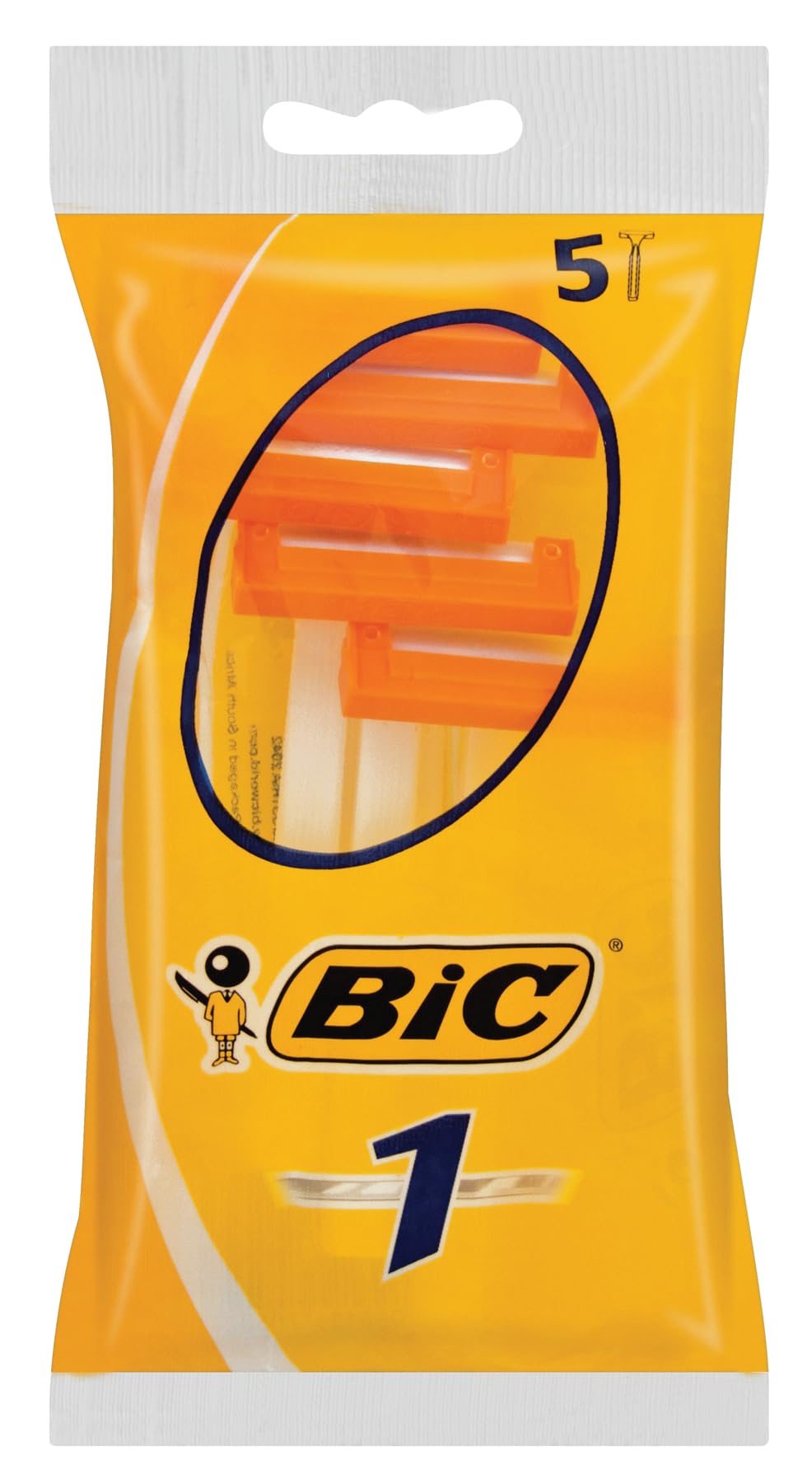Bic Razor 1 Sheet, Pack of 5