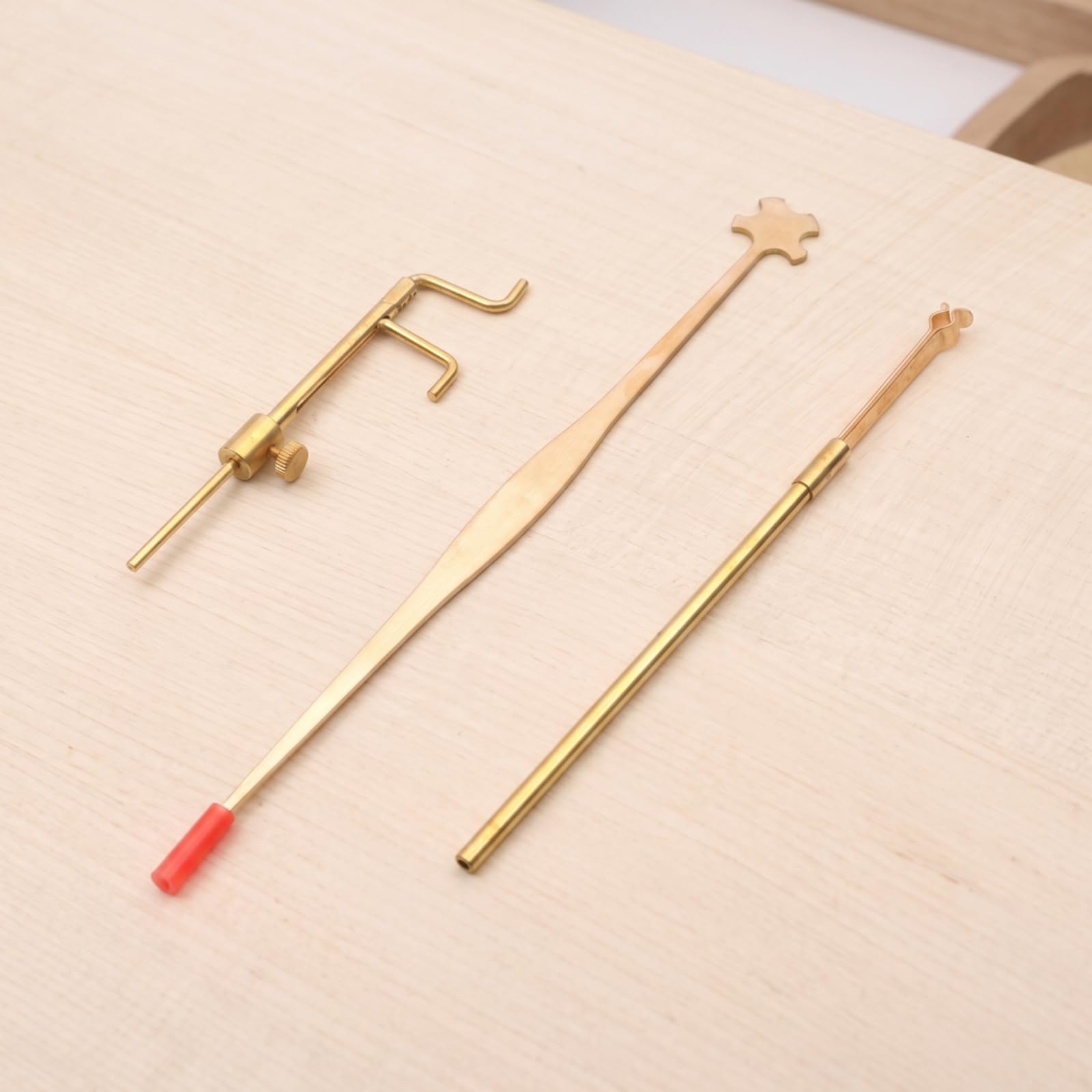 TISHITA Strumento Ad Arco Kit Attrezzi Liuteria Set Misuratore Gancio Morsetto in Ottone per Controllo Lunghezza E Bloccaggio Adatto a Laboratori Tecnici, Set Per Violino